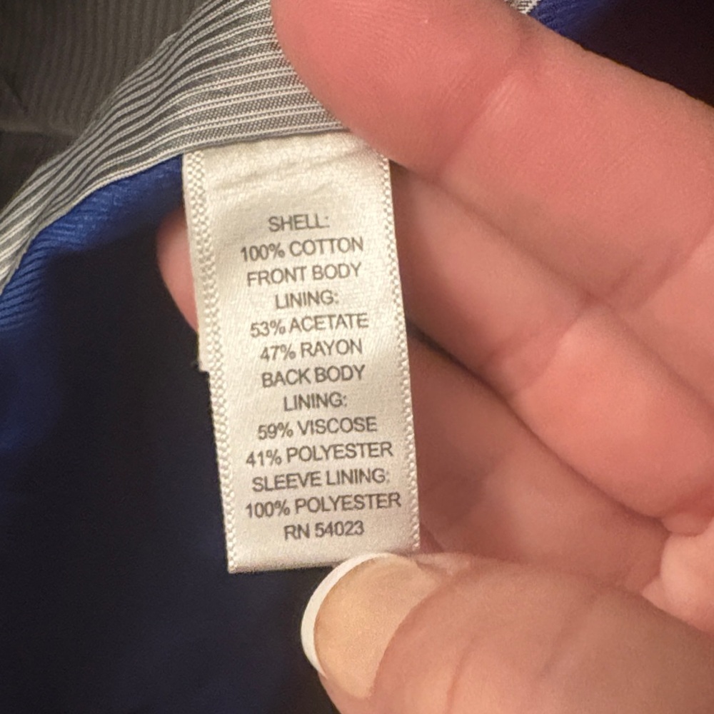 Banana Republic TAILORED-FIT BLACK CORD BLAZER size 40R - Picture 9 of 16